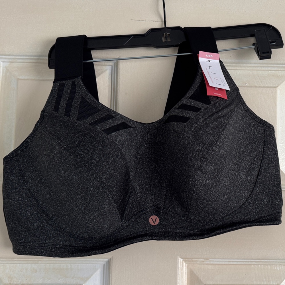 Lane Bryant Women's Gray/Black Sports Bra